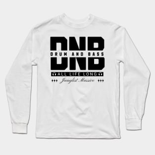 DNB - Split Text (Black) Long Sleeve T-Shirt